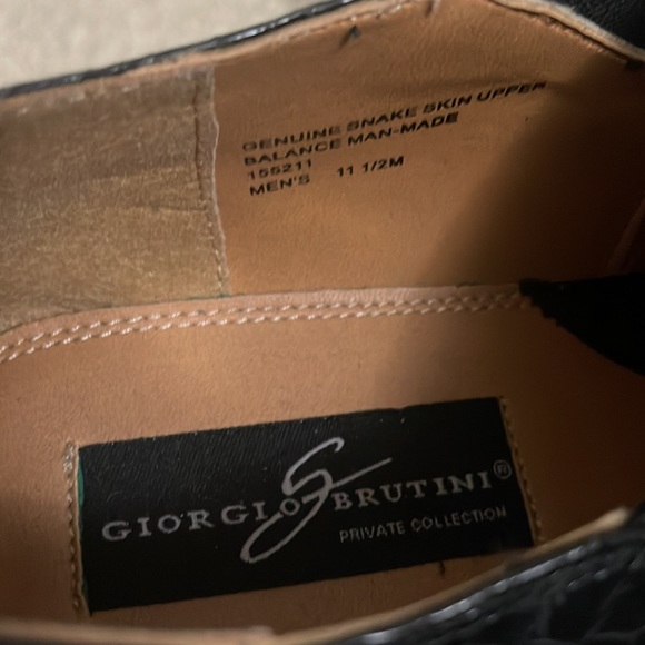 Giorgio Brutini Private Collection Genuine Snakeskin Loafers Men’ Size 11.5 - Picture 2 of 6
